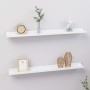 Estantes de pared 2 unidades blanco brillo 80x9x3 cm de vidaXL, Estantes y estanterías - Ref: Foro24-326650, Precio: 23,96 €,...