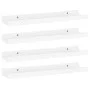 Estantes de pared 4 unidades blanco brillo 40x9x3 cm de vidaXL, Estantes y estanterías - Ref: Foro24-326653, Precio: 27,14 €,...