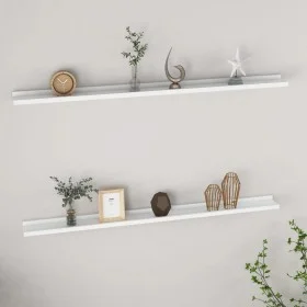 Estantes de pared 2 unidades blanco 115x9x3 cm de vidaXL, Estantes y estanterías - Ref: Foro24-326659, Precio: 33,21 €, Descu...