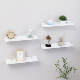 Estantes de pared 4 unidades blanco 40x9x3 cm de vidaXL, Estantes y estanterías - Ref: Foro24-326660, Precio: 24,71 €, Descue...