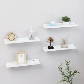 Estantes de pared 4 unidades blanco 40x9x3 cm de vidaXL, Estantes y estanterías - Ref: Foro24-326660, Precio: 24,30 €, Descue...
