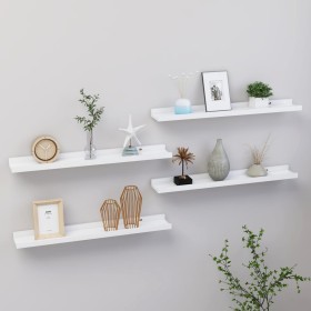 Estantes de pared 4 unidades blanco 60x9x3 cm de vidaXL, Estantes y estanterías - Ref: Foro24-326661, Precio: 31,02 €, Descue...
