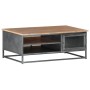 Mesa de centro de madera maciza de acacia gris 90x50x35 cm de vidaXL, Mesas de centro - Ref: Foro24-323500, Precio: 158,99 €,...