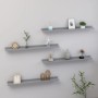 Estantes de pared 4 unidades gris 80x9x3 cm de vidaXL, Estantes y estanterías - Ref: Foro24-326676, Precio: 28,64 €, Descuent...
