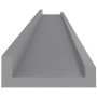 Estantes de pared 4 unidades gris 100x9x3 cm de vidaXL, Estantes y estanterías - Ref: Foro24-326677, Precio: 33,44 €, Descuen...