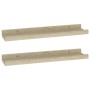 Estantes de pared 2 unidades color roble Sonoma 40x9x3 cm de vidaXL, Estantes y estanterías - Ref: Foro24-326679, Precio: 17,...