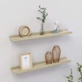 Estantes de pared 2 unidades roble Sonoma 60x9x3 cm de vidaXL, Estantes y estanterías - Ref: Foro24-326680, Precio: 22,68 €, ...