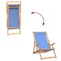 Silla de playa plegable de madera maciza de teca azul en Sillas de jardín | Comprar online en Foru.es