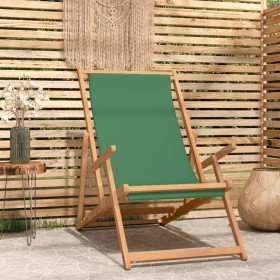 Silla de playa plegable de madera maciza de teca verde en Sillas de jardín | Comprar online en Foru.es