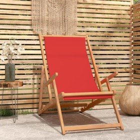 Silla de playa plegable de madera maciza de teca rojo en Sillas de jardín | Comprar online en Foru.es