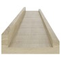 Estantes de pared 2 unidades roble Sonoma 80x9x3 cm de vidaXL, Estantes y estanterías - Ref: Foro24-326681, Precio: 33,21 €, ...