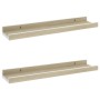 Estantes de pared 2 unidades blanco y roble Sonoma 40x9x3 cm de vidaXL, Estantes y estanterías - Ref: Foro24-326689, Precio: ...