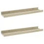 Estantes de pared 2 unidades blanco y roble Sonoma 40x9x3 cm de vidaXL, Estantes y estanterías - Ref: Foro24-326689, Precio: ...