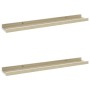 Estantes de pared 2 unidades blanco y roble Sonoma 60x9x3 cm de vidaXL, Estantes y estanterías - Ref: Foro24-326690, Precio: ...