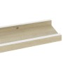 Estantes de pared 2 unidades blanco y roble Sonoma 60x9x3 cm de vidaXL, Estantes y estanterías - Ref: Foro24-326690, Precio: ...