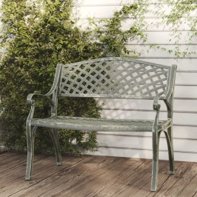 Banco de jardín de aluminio fundido verde 102 cm en Bancos de jardín | Comprar online en Foru.es