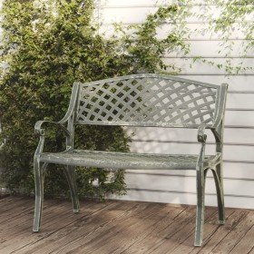 Banco de jardín de aluminio fundido verde 102 cm en Bancos de jardín | Comprar online en Foru.es