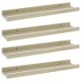 Estantes de pared 4 unidades blanco y roble Sonoma 40x9x3 cm de vidaXL, Estantes y estanterías - Ref: Foro24-326694, Precio: ...