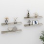 Estantes de pared 4 unidades gris hormigón 60x9x3 cm de vidaXL, Estantes y estanterías - Ref: Foro24-326705, Precio: 32,02 €,...