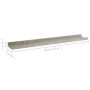 Estantes de pared 4 unidades gris hormigón 60x9x3 cm de vidaXL, Estantes y estanterías - Ref: Foro24-326705, Precio: 32,02 €,...