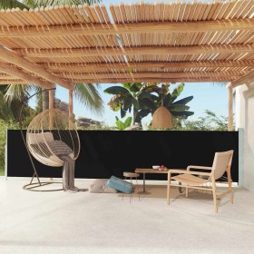 Toldo lateral retráctil de jardín negro 117x600 cm en Sombrillas | Comprar online en Foru.es