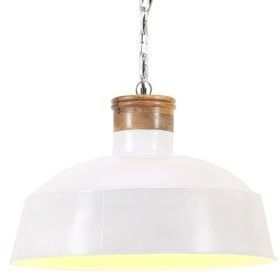 Lámpara colgante industrial 58 cm blanca E27 de vidaXL, Lámparas - Ref: Foro24-320832, Precio: 73,08 €, Descuento: %