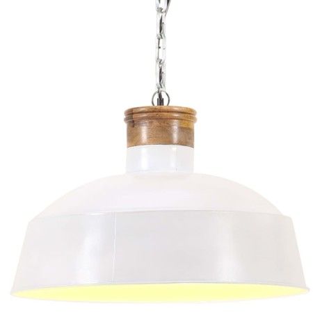Lámpara colgante industrial 58 cm blanca E27 de vidaXL, Lámparas - Ref: Foro24-320832, Precio: 73,08 €, Descuento: %