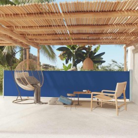 Toldo lateral retráctil de jardín azul 117x600 cm en Sombrillas | Comprar online en Foru.es