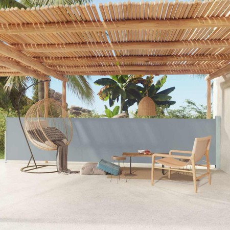 Toldo lateral retráctil de jardín gris 117x600 cm en Sombrillas | Comprar online en Foru.es