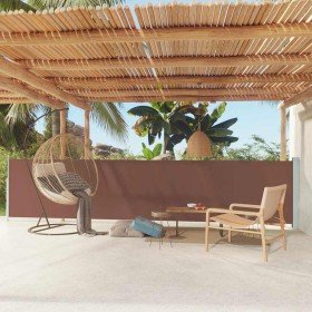 Toldo lateral retráctil de jardín marrón 117x600 cm en Sombrillas | Comprar online en Foru.es