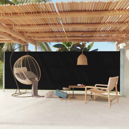 Toldo lateral retráctil de jardín negro 180x600 cm en Sombrillas | Comprar online en Foru.es