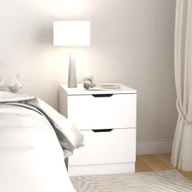 Mesita de noche madera contrachapada blanco 40x40x50 cm de vidaXL, Mesitas de noche - Ref: Foro24-326723, Precio: 60,40 €, De...