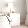 Mesita de noche madera contrachapada blanco 40x40x50 cm de vidaXL, Mesitas de noche - Ref: Foro24-326723, Precio: 61,33 €, De...