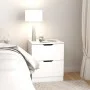 Mesita de noche madera contrachapada blanco 40x40x50 cm de vidaXL, Mesitas de noche - Ref: Foro24-326723, Precio: 60,40 €, De...