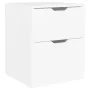 Mesita de noche madera contrachapada blanco 40x40x50 cm de vidaXL, Mesitas de noche - Ref: Foro24-326723, Precio: 60,40 €, De...