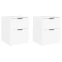 Nightstands 2 pcs engineered wood white 40x40x50 cm by vidaXL, Nightstands - Ref: Foro24-326724, Price: 104,44 €, Discount: %