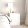 Mesitas de noche 2 uds madera de ingeniería blanco 40x40x50 cm de vidaXL, Mesitas de noche - Ref: Foro24-326724, Precio: 106,...
