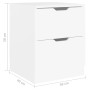 Mesitas de noche 2 uds madera de ingeniería blanco 40x40x50 cm de vidaXL, Mesitas de noche - Ref: Foro24-326724, Precio: 106,...