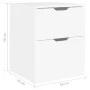 Nightstands 2 pcs engineered wood white 40x40x50 cm by vidaXL, Nightstands - Ref: Foro24-326724, Price: 104,44 €, Discount: %