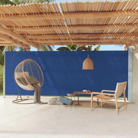 Toldo lateral retráctil de jardín azul 200x600 cm en Sombrillas | Comprar online en Foru.es