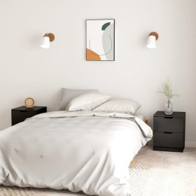 Mesitas de noche 2 uds madera de ingeniería negro 40x40x50 cm de vidaXL, Mesitas de noche - Ref: Foro24-326726, Precio: 102,6...
