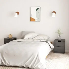 Mesitas noche 2 uds madera ingeniería gris 40x40x50 cm de vidaXL, Mesitas de noche - Ref: Foro24-326728, Precio: 122,44 €, De...