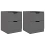 Mesitas noche 2 uds madera ingeniería gris 40x40x50 cm de vidaXL, Mesitas de noche - Ref: Foro24-326728, Precio: 122,44 €, De...