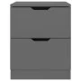 Mesitas noche 2 uds madera ingeniería gris 40x40x50 cm de vidaXL, Mesitas de noche - Ref: Foro24-326728, Precio: 122,44 €, De...