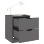 Mesitas noche 2 uds madera ingeniería gris 40x40x50 cm de vidaXL, Mesitas de noche - Ref: Foro24-326728, Precio: 125,05 €, De...