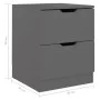 Mesitas noche 2 uds madera ingeniería gris 40x40x50 cm de vidaXL, Mesitas de noche - Ref: Foro24-326728, Precio: 122,44 €, De...