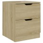 Mesita de noche madera de ingeniería roble Sonoma 40x40x50 cm de vidaXL, Mesitas de noche - Ref: Foro24-326729, Precio: 68,58...