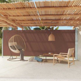 Toldo lateral retráctil de jardín marrón 200x600 cm en Sombrillas | Comprar online en Foru.es