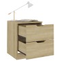 Mesita de noche madera de ingeniería roble Sonoma 40x40x50 cm de vidaXL, Mesitas de noche - Ref: Foro24-326729, Precio: 68,58...