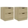 Nightstands 2 pcs engineered wood Sonoma oak 40x40x50 cm by vidaXL, Nightstands - Ref: Foro24-326730, Price: 113,80 €, Discou...